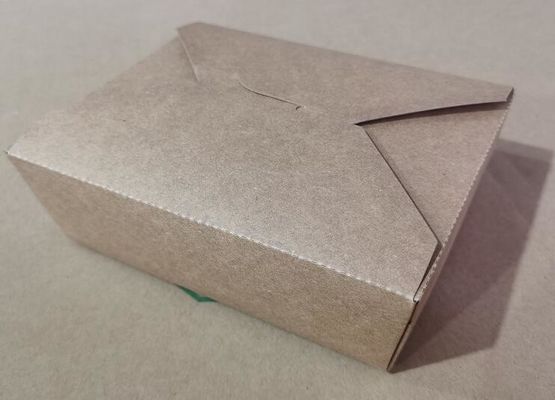 1600 مل ورق كرافت يمكن التخلص منه صندوق غداء ، صندوق غداء سلطة مربع صديق للبيئة