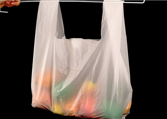 14x50 سنتيمتر بيضاء قابلة للتحلل فواكه خضروات تي شيرت حقيبة بلاستيكية يمكن التخلص منها