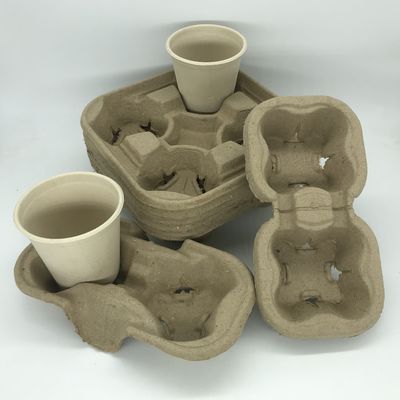 صينية فنجان قهوة جيدة ، حوامل أكواب ورقية 2 و 4 قابلة للتحلل الحيوي للشحن السريع