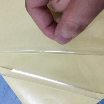 مقاوم لدرجات الحرارة العالية ملصق زيت مزدوج الجانب الورق الأصفر السفلي شفاف PVC فيلم ملصق مزدوج الجانب