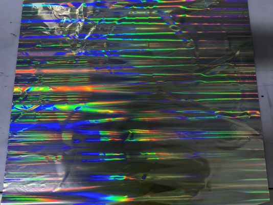 12mic PET / 17mic bopp طلاء أولوي هولوغرافي معدني يستخدم للطباعة فوق البنفسجية