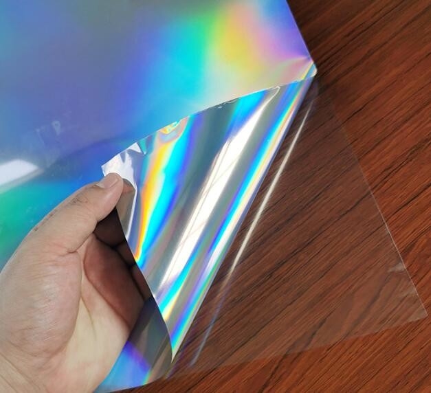 ليزر فيلم سيارة ملونة، ليزر Pvc الملصق الذاتي الكتابة ملصقات السيارة، الملصقات الفورية المطلية بالألومنيوم