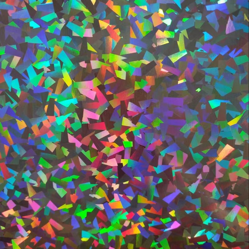 12mic PET / 17mic bopp طلاء أولوي هولوغرافي معدني يستخدم للطباعة فوق البنفسجية